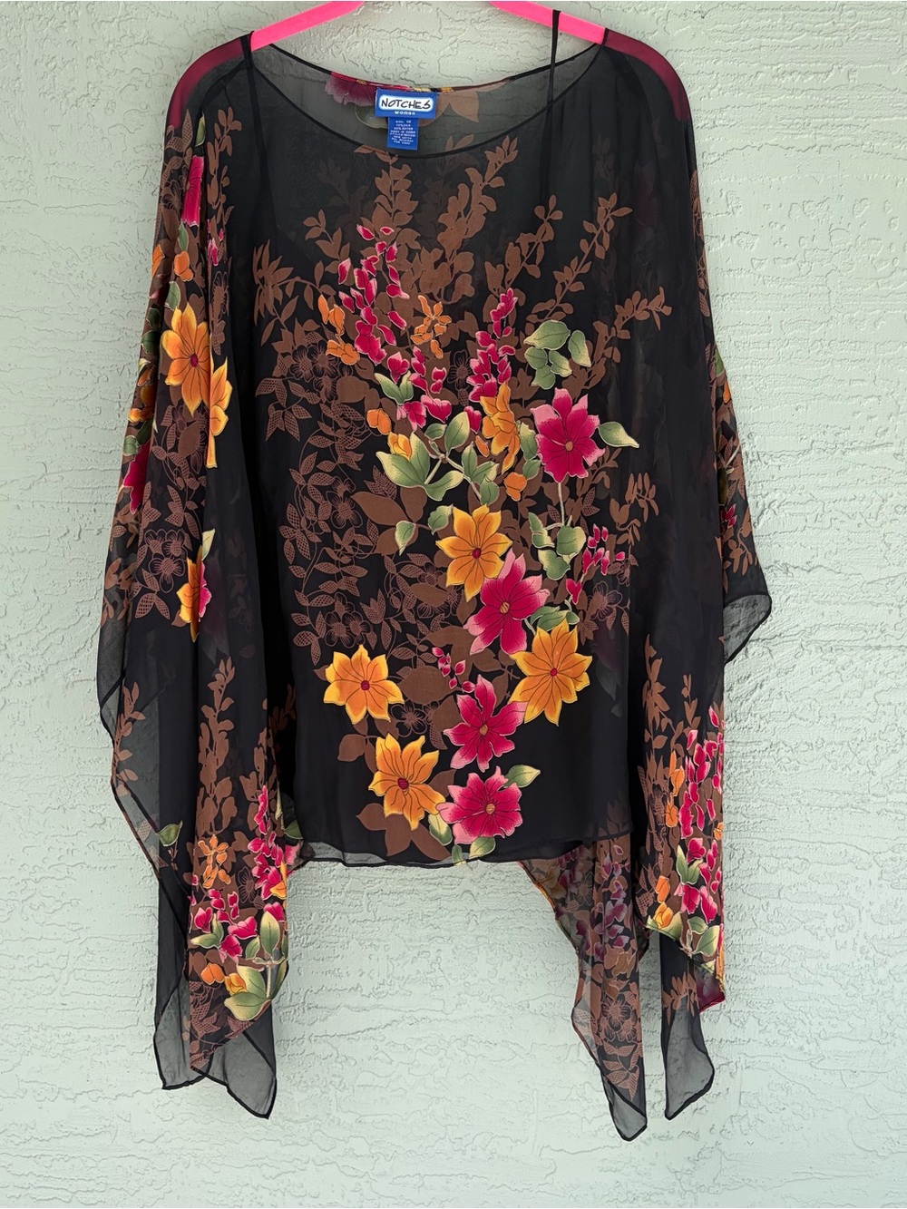 Vintage Sz 1X Notations (Notches) Silk Black 2 piece